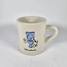 M WARE  “Defy Authority” Bad Dog Wisdom Restaurant Ware, Coffee Cup, Dog Toilet