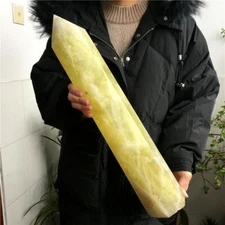 17 lb NATURAL CITRINE CRYSTAL WAND POINT HEALING #C3