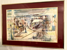 Original Alfred Birdsey Watercolor Signed Bermuda Harbor Scene markystore