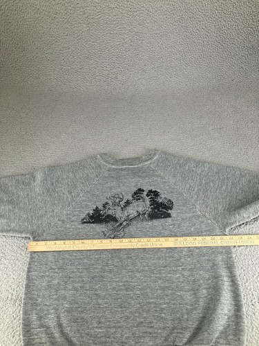 Felpa cervo vintage donna grande grigia anni 90 buck pile pullover natura - Foto 8 di 18