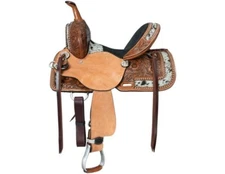 Royal King Western Saddle Youth Longhorn Barrel Brown RK108Y