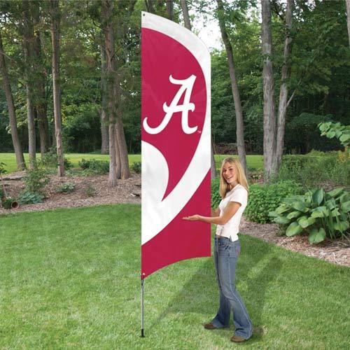 Alabama Crimson Tide 8.5ft Flag w 11.5ft Pole NFL. Tall Team Flag NCAA