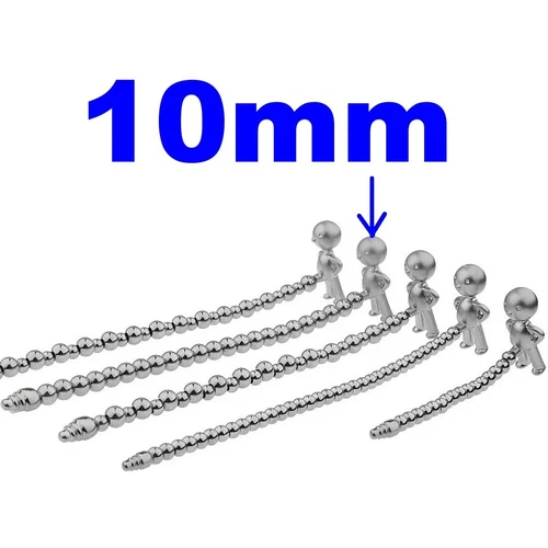 Male Stainless Steel Urethral Beads Plug Penis Urethral Sounding Dilator Toy New - Bild 18 von 23