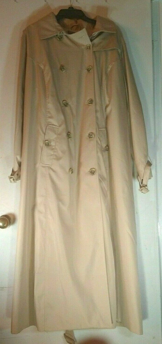 Vintage Women Long Trench Coat by Jessica London Size 22 Exl Tan