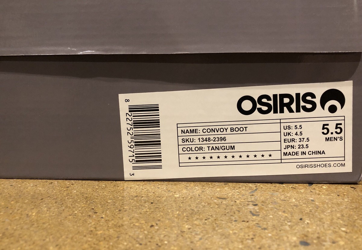 Osiris Convoy Boot Size 5.5 US Tan Gum BMX DC MOTO Skate Shoes
