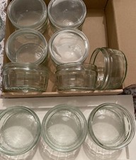 Small Jar Job Lot x 10 Glass Jars - Trinkets- Candle Holder - Wedding