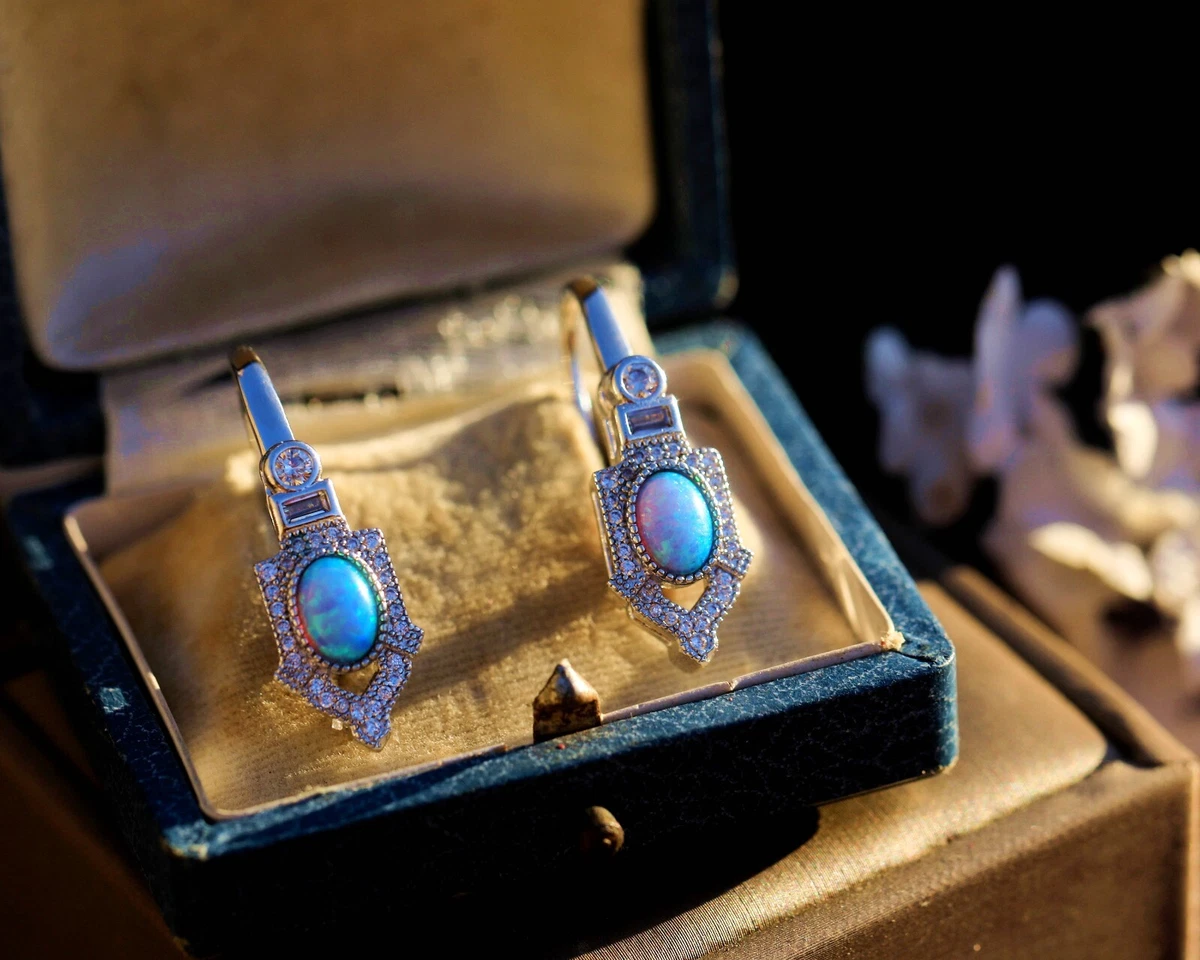 Orecchini da donna in argento sterling con orecchini pendenti con