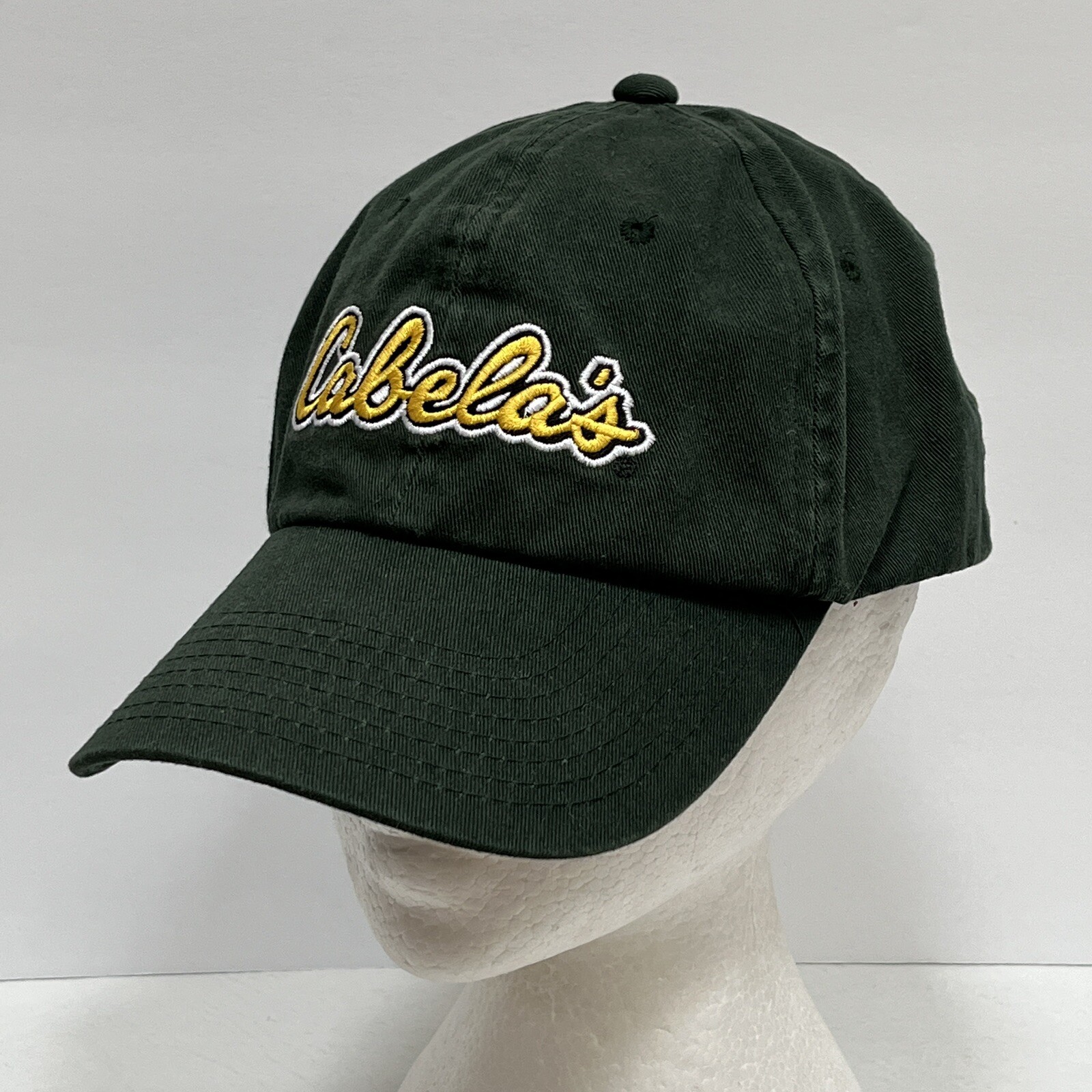 Cabela's Logo Hat Cap Strap Back Solid Green Adju… - image 1