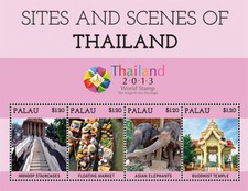 Palau - 2013 - Sites and Scenes of Thailand - Sheet of Four stamps - MNH