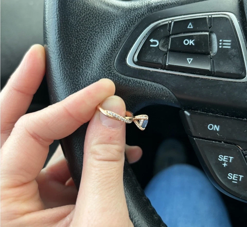 (размер-4,5) 14k розовое свернутое золото... САПФИРОВОЕ КОЛЬЦО. Zales Jewelers (Джеймс Аллен) - Изображение 4 из 4