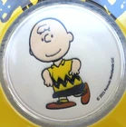 1 oz. Peanuts CHARLIE BROWN colorized round .999 silver IN CARD TEP