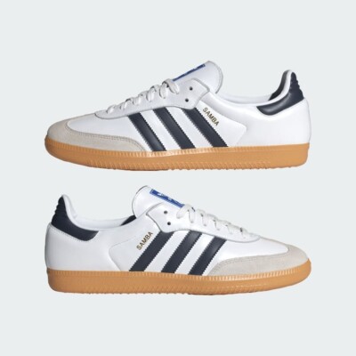 adidas Originals Samba OG IF3814 Cloud White / Night Indigo Unisex US 4-12 Auth