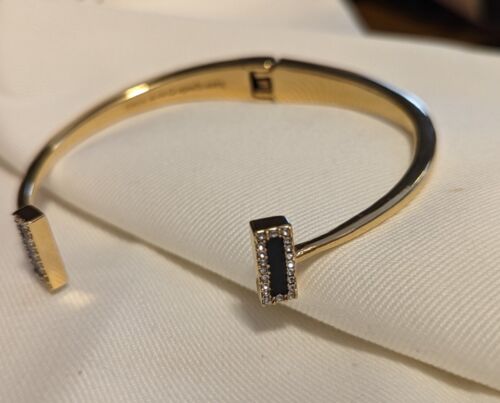 KATE SPADE NEW YORK BLACK RAISING THE BAR BRACELET CUFF BANGLE
