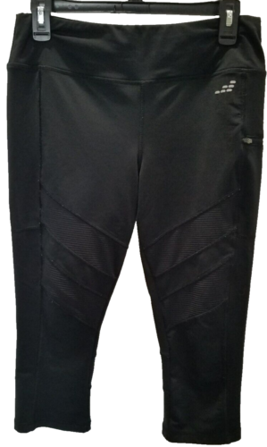BCG BASIC COMFORT GOODS ATHLETIC WORKOUT RUNNING CAPRIS BLACK SIZE MED # 3760 - Picture 1 of 8