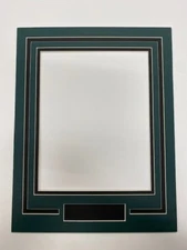 Picture Framing Mat 11x14 for 8x10  and Name plate  CHOOSE TEAM COLORS. v groove