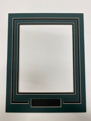 Picture Framing Mat 11x14 for 8x10  and Name plate  CHOOSE TEAM COLORS. v groove