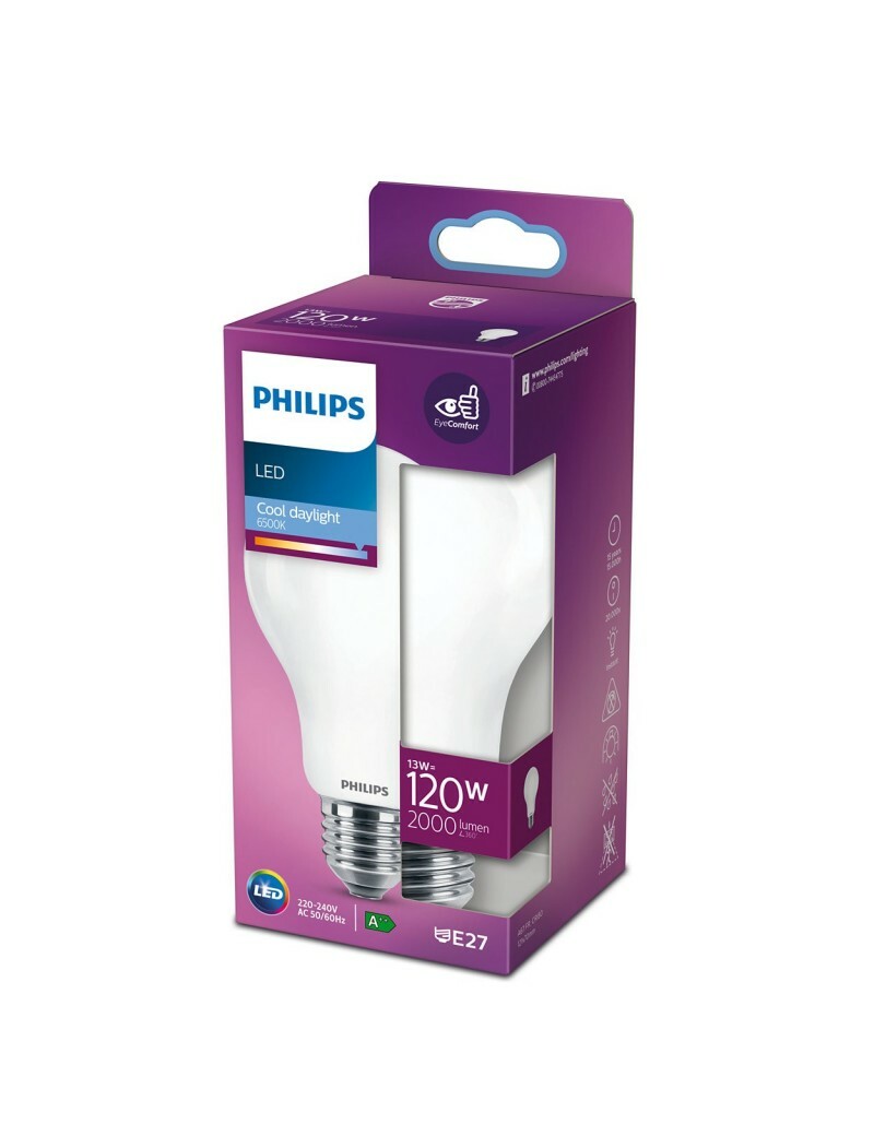 Bombilla Standard E27 Led PHILIPS, 13W (120W), 360º, 865, 6500K