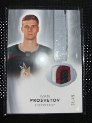 2021-22 UD The Cup Rookie Class Patch Ivan Prosvetov 27/49 Arizona Coyotes