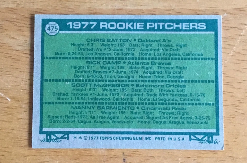 Scott McGregor Baltimore Orioles Signed Autograph 1977 Topps RC Baseball Card - Image 2 of 2