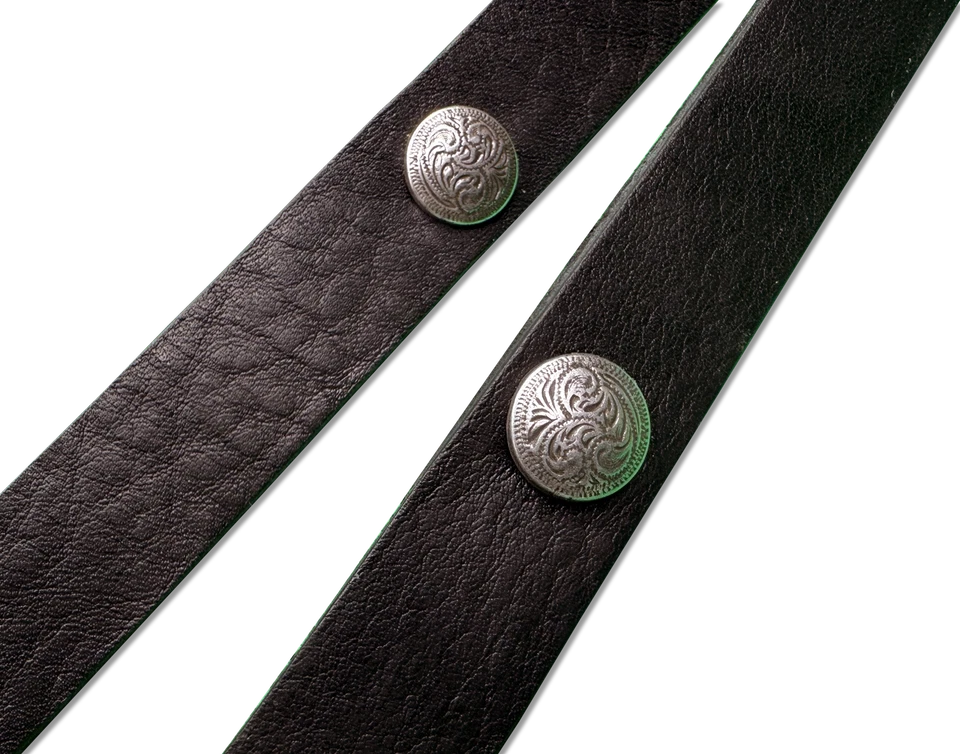 Тонкий первоклассный кожаный гитарный ремень SLASHER RYB Los Angeles Classic на заказ - Изображение 2 из 4