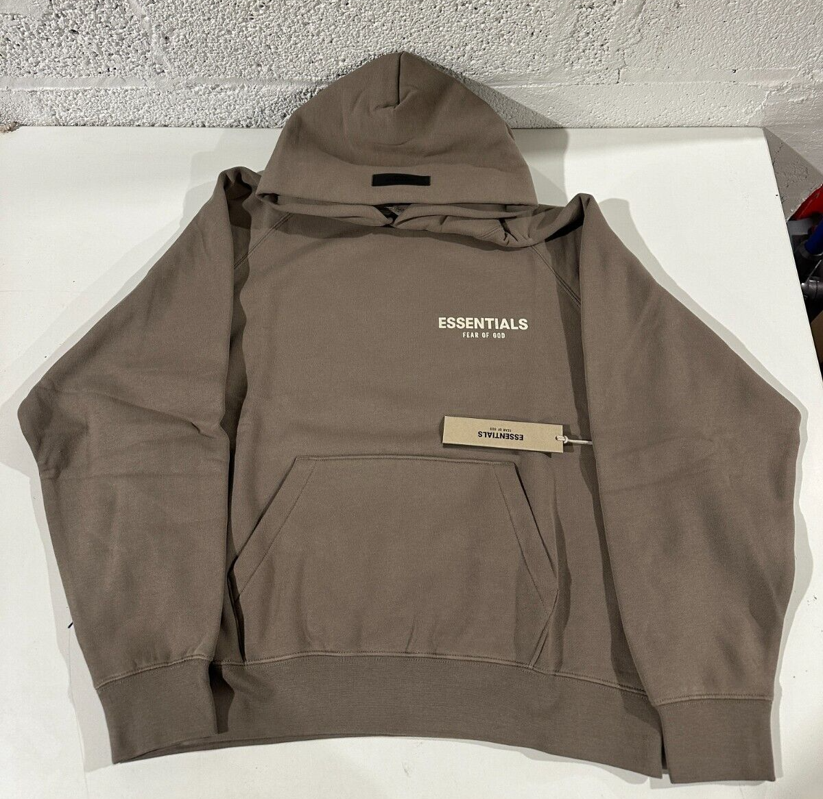 NEW Fear of God Essentials Desert Taupe Hoodie 192BT212056F Men's
