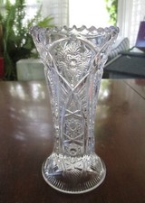 EAPG Cambridge Glass No 2635 Fernland Snowflake Vase 1906
