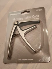 ChromaCast Silver Capo CC-GCP6-SIL Single Handed Quick Change 6 String Electric.