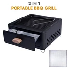 TABLETOP BBQ FOLDING CHARCOAL BARBECUE GRILL PORTABLE TRAVEL OUTDOOR PICNIC