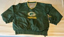 VTG Youth Jacket Green Bay Packers Mighty Mac Pullover Insulated Coat Sz Large