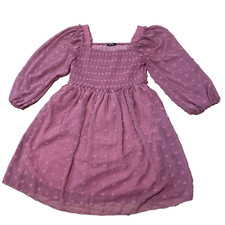 BTFBM Peasant Dress  Midi Women XL Long Puff Sleeve Smock Floral Tunic Valentine