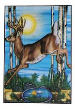 Whitetail Deer Fleece Blanket Throw All Season 50 x 60 Cabin Decor 2-Sided