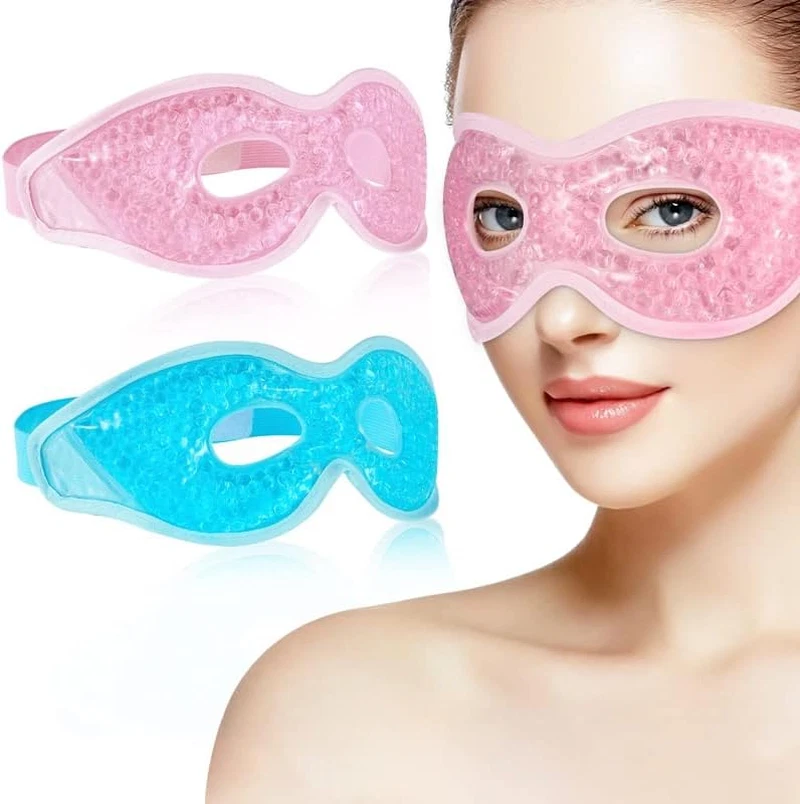 BRANDED Heyu-Lotus 2 Pcs Cooling Eye Mask, Reusable Gel Eye Mask for Puffy Eyes Freezer