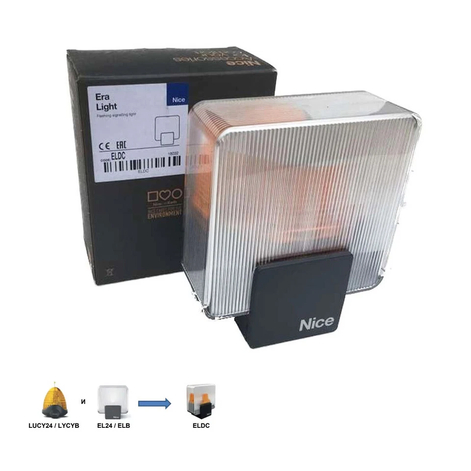 Lampeggiante Lampeggiatore a LED Era Light 12V 24V NICE ELDC Originale