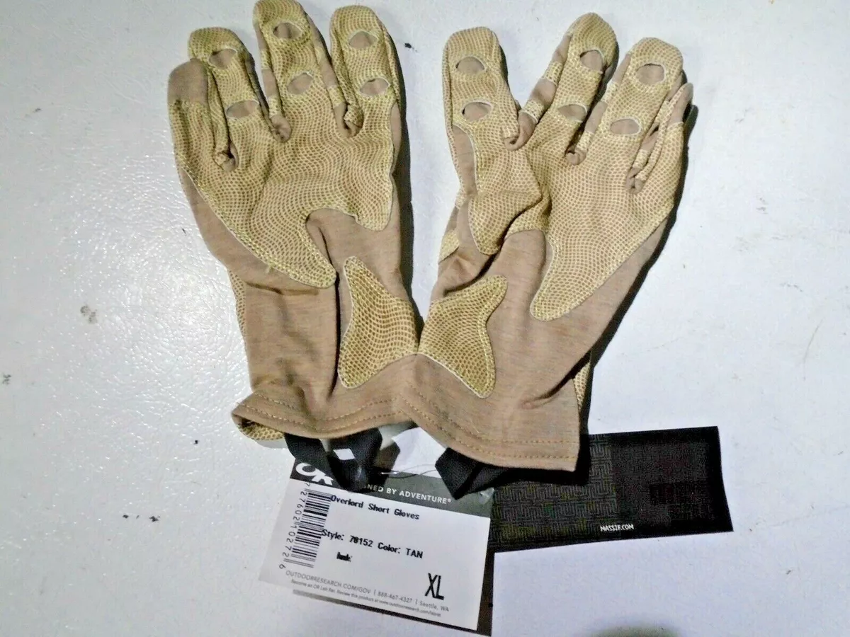 Outdoor Research 70152 Tan Overlord Short Gloves XL NEW WITH TAGS