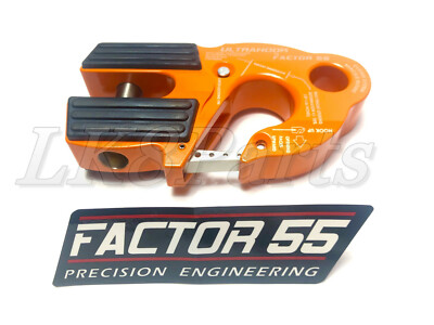 Factor 55 Orange UltraHook Winch Hook For Up To 3/8'' Winch Cable /Synthetic Rope