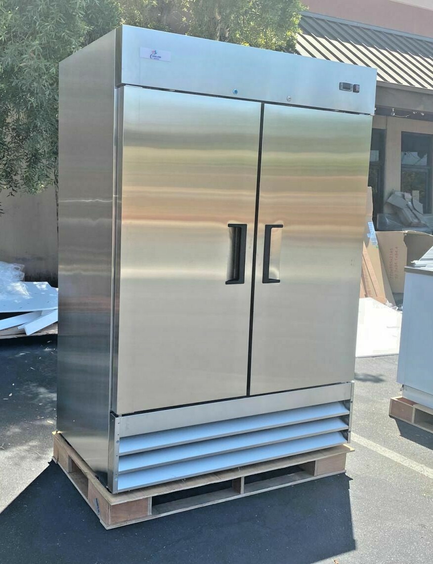 NSF Reach In Freezer Two Door Stainless Steel Commercial Unit 54" x 32