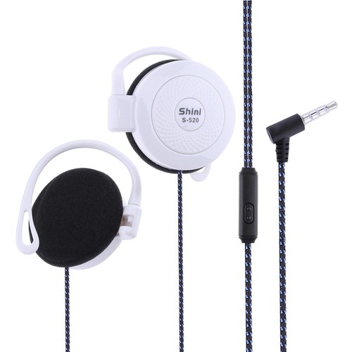 Earphones Universal 3.5mm Plug Wired Clip On Ear Sports Earphone Heavy Bass Head - Photo 12 sur 15