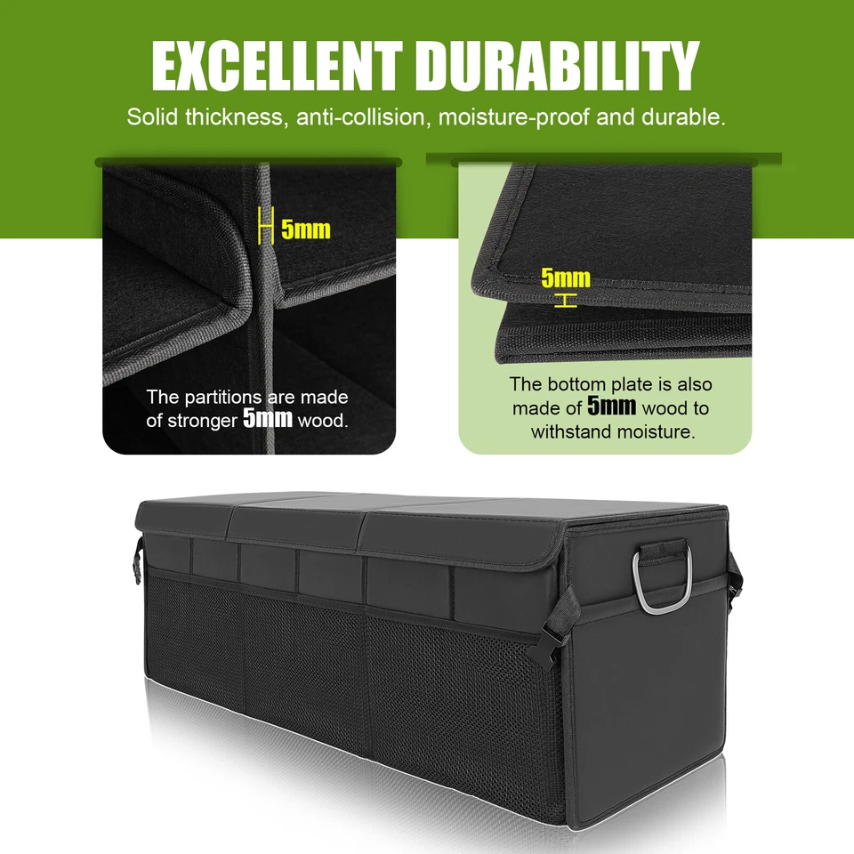 Organizador de maletero de coche plegable de cuero para JEEP Wrangler JL JK JKU almacenamiento de carga Foto 4 de 4