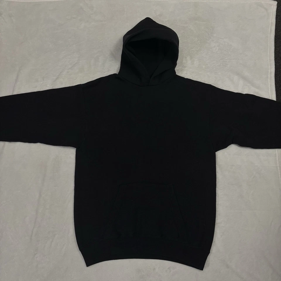 Vintage Blank Hoodie Sweatshirt Santee Sweats Large 90s Russell Faded USA Made - Image 2 of 4