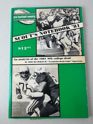 Vintage Pro Football Weekly Scout's Notebook '81 Joel Buchsbaum NFL Draft 1981