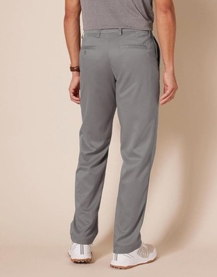 Amazon Essentials Mens Dress Pants 35x32 Lot 2 Black Gray Flat Front NWT golf