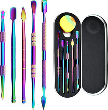 6 Pcs Wax Carving Tool Set with 5 Ml Silicone Container and Portable Metal Case,