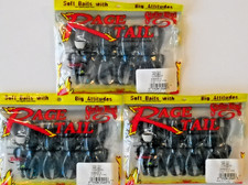 Lot of 3 STRIKE KING RAGE TAIL 3" BABY BUG in BLACK BLUE FLAKE color