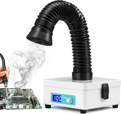 Adjustable Solder Fume Extractor with LED Display & 3-Stage Filters