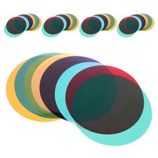 40pcs Stage Lighting Gel Sheets - 74mm Theater Spotlight Filters - Round Gel