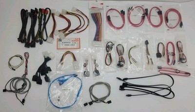 Lot of internal Desktop Computer Cables/Connectors/Power/YSplitters-New and Used