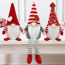 Valentines Day Decorations, 3Pcs Valentine Gnomes Plush with Hearts, Table Tired