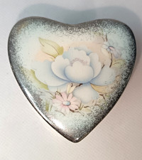 Royal Worcester Palissy Heart Trinket Box Floral England