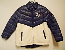 NFL Houston Texans Women's blue with faux wool Zip-Up XL G-III Apparel Group