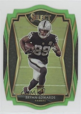 2020 Select Premier Level Neon Green Prizm Die-Cut Bryan Edwards Rookie RC rf2
